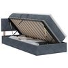 vidaXL Lit de Rangement Gris fonc&eacute; 90 x 190 cm Velours