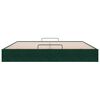 vidaXL Cadre de lit ottoman sans matelas vert fonc&eacute; 200x200 cm velours