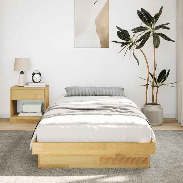 vidaXL Cadre de lit sans matelas 80x200 cm bois massif de ch&ecirc;ne