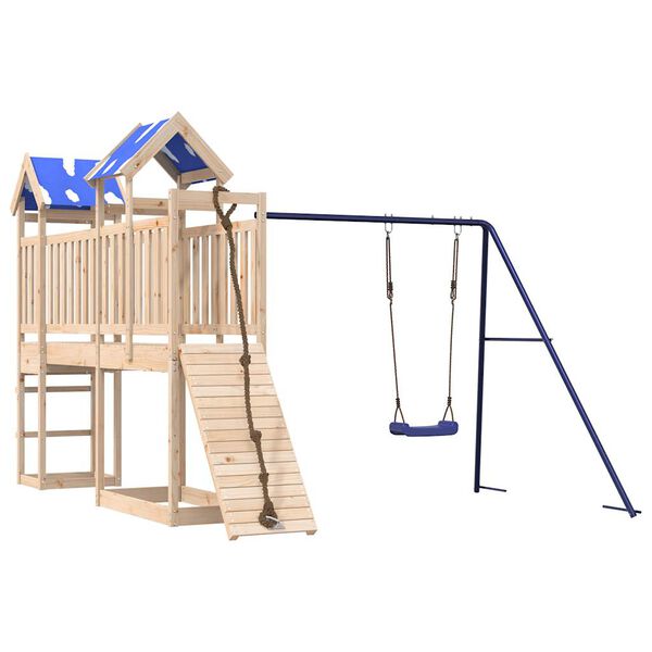 vidaXL Aire de jeux d'ext&eacute;rieur bois de pin massif