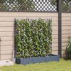vidaXL Cache-pot de jardin 3 pcs Gris Clair 120 x 40 x 125,5 cm Acier