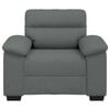 vidaXL Fauteuil gris fonc&eacute; 100x81x84 cm tissu
