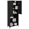 vidaXL Haut Armoire Ch&ecirc;ne noir 69,5 x 34 x 180 cm Bois d'ing&eacute;nierie