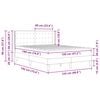 vidaXL Cadre de lit avec matelas Gris clair 120 x 190 cm tissu