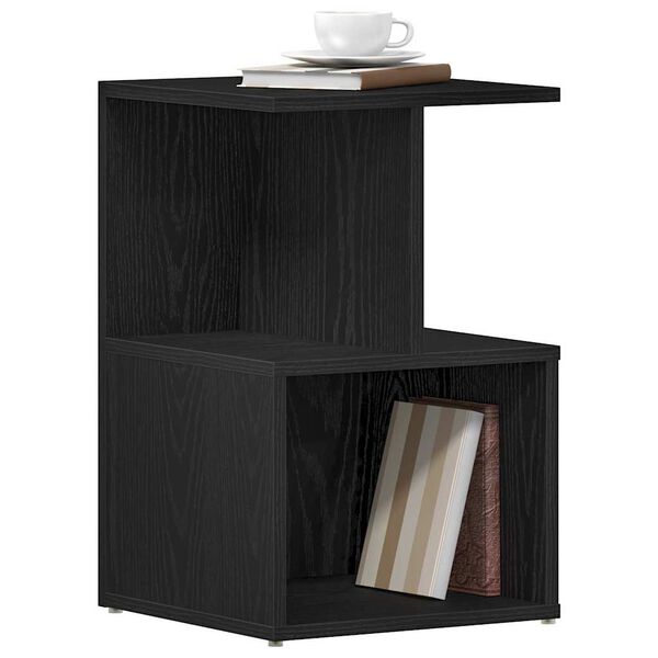 vidaXL Cabinet de chevet Ch&ecirc;ne noir 35 x 35 x 55 cm Bois d'ing&eacute;nierie
