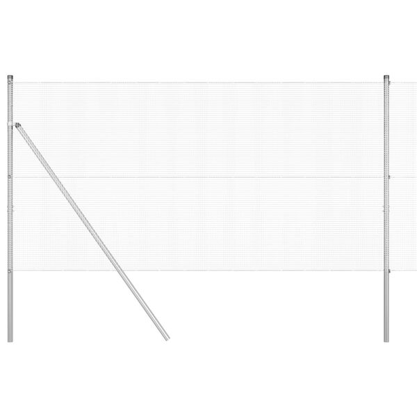 vidaXL Poteau de cl&ocirc;ture. Argent&eacute; 25 x 1,4 m (grillage 12 x 12 mm)