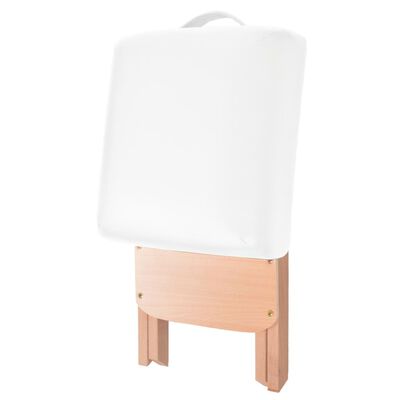 vidaXL Tabouret de massage pliant avec siège 12 cm d'épaisseur Blanc
