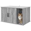 vidaXL Maison pour chat Gris Sonoma 85 x 55 x 50 cm Bois d'ing&eacute;nierie