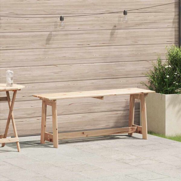 vidaXL Banc ext&eacute;rieur Naturel 119 x 47 x 35 cm Bois de pin massif