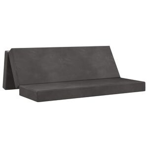 vidaXL Canap&eacute;-lit pliable 180 x 67 x 45 cm Gris fonc&eacute;