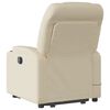 vidaXL Fauteuil inclinable de massage Crème Tissu