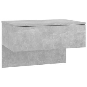 vidaXL Table de chevet murale Gris b&eacute;ton