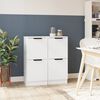 vidaXL Buffets 2 pcs blanc 30x30x70 cm bois d'ing&eacute;nierie