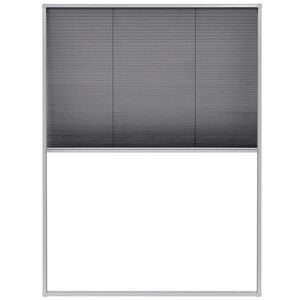 vidaXL Moustiquaire pliss&eacute;e pour fen&ecirc;tre Aluminium 60 x 80 cm