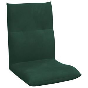vidaXL Fauteuil de sol Vert fonc&eacute; 46 x 50 x 61 cm Velours