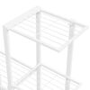 vidaXL Support pour plantes 94,5x25x88 cm Blanc M&eacute;tal