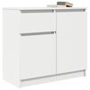 vidaXL Buffet avec tiroir blanc 71x35x65 cm bois d'ingénierie