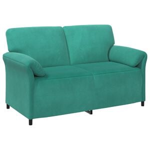 vidaXL Sofa 2 places Turquoise 158 x 83 x 95 cm Velours