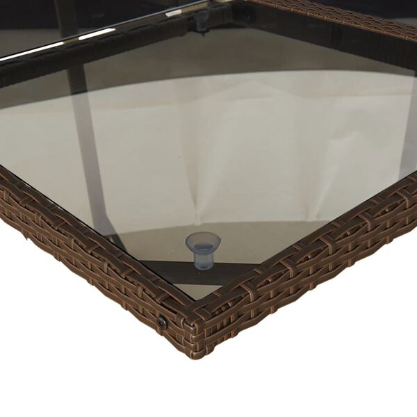 vidaXL Ensemble &agrave; manger de jardin avec coussins 15 pcs marron rotin