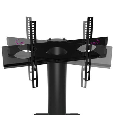 vidaXL Meuble TV d'angle 4 niveaux pour 32-70 pouces noir