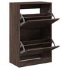 vidaXL Armoire &agrave; chaussures ch&ecirc;ne marron 60x34x96,5 cm bois ing&eacute;nierie