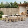 vidaXL Ensemble &agrave; manger de jardin et coussins 13 pcs beige