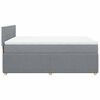 vidaXL Sommier &agrave; lattes de lit avec matelas Gris clair 140x200cm Tissu
