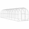 vidaXL Poulailler Argent&eacute; 800 x 200 x 200 cm Acier galvanis&eacute;