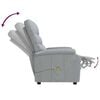 vidaXL Fauteuil de massage Gris clair Tissu