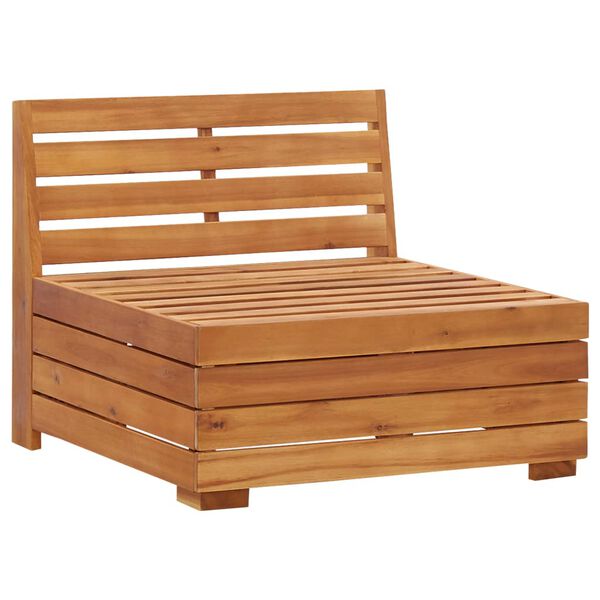 vidaXL Canap&eacute; central sectionnel 1 pc et coussins Bois d'acacia massif