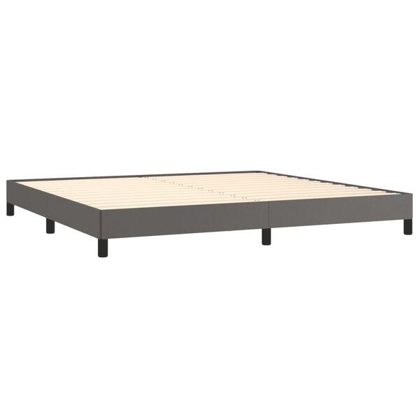 vidaXL Cadre de lit sans matelas gris 200x200 cm similicuir
