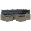 vidaXL Ensemble de canap&eacute; de jardin 7 pc Gris polyrotin