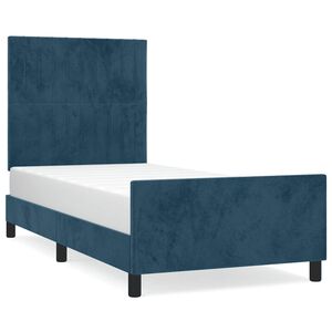 vidaXL Cadre de lit sans matelas bleu fonc&eacute; 80x200 cm velours