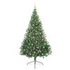 vidaXL Sapin de No&euml;l artificiel pr&eacute;-&eacute;clair&eacute; Vert 180 cm PVC