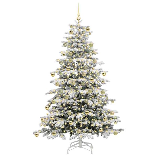 vidaXL Sapin de No&euml;l Artificiel &agrave; Branches Articul&eacute;es Blanc 210 cm