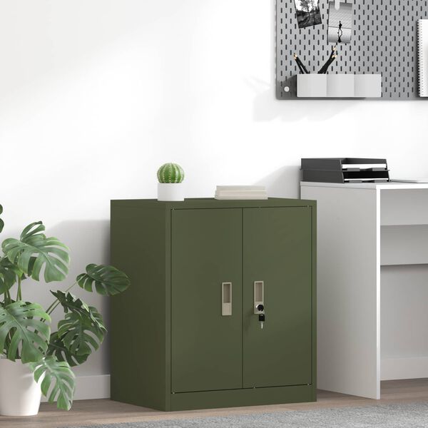 vidaXL Armoire de rangement Vert olive 60 x 40 x 70 cm Acier