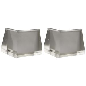 vidaXL Mur de sout&egrave;nement 2 pc 50 x 50 x 30 cm Acier inoxydable