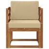 vidaXL Canap&eacute; d&rsquo;ext&eacute;rieur Bois d'acacia massif et polyester Naturel