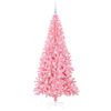 vidaXL Sapin de No&euml;l avec 300 LED avec support Rose 210 cm PVC