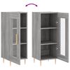 vidaXL Buffet Sonoma gris 34,5x34x90 cm Bois d'ing&eacute;nierie