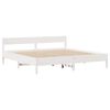 vidaXL Cadre de lit sans matelas blanc 200x200 cm bois massif de pin