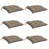 vidaXL Coussins de chaise lot de 6 taupe 50x50x7 cm tissu oxford