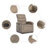 vidaXL Fauteuil inclinable Cappuccino Similicuir