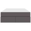 vidaXL Lit avec rangement et matelas avec matelas Gris 120 x 190 cm