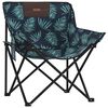 vidaXL Chaise de camping avec poche pliable lot de 2 motif de feuille