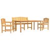 vidaXL Ensemble &agrave; manger de jardin 4 pcs Bois de teck massif