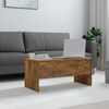 vidaXL Table basse Chêne fumé 102x50,5x46,5 cm Bois d'ingénierie