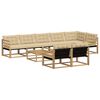 vidaXL Ensemble de canap&eacute;s d'ext&eacute;rieur 9 pc Blanc et Beige