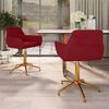 vidaXL Chaises pivotantes &agrave; manger lot de 2 Rouge bordeaux Velours