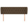 vidaXL T&ecirc;te de lit avec oreilles Marron fonc&eacute; 163x23x78/88 cm Tissu
